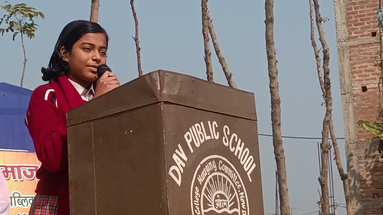 Sanskrit Speech by Miss Prachi Suman | Class 6 | Birth Anniversary of Maharshi Dayanand Saraswati