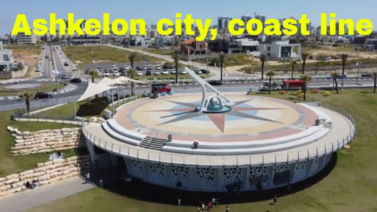 Drone Flight over Ashkelon Coast line הטסת רחפן בטיילת אשקלון
