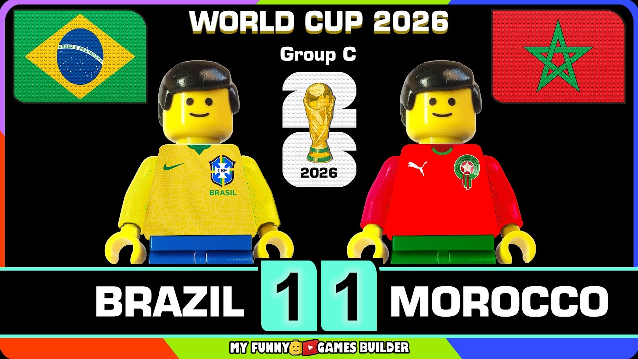 Brazil vs Morocco 1-1 &bull; World Cup 2026 (Group C) All Goals Highlights Lego