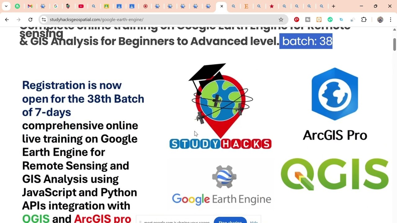 Онлайн-программа обучения Google Earth Engine, интегрированная с ArcGIS Pro и QGIS.