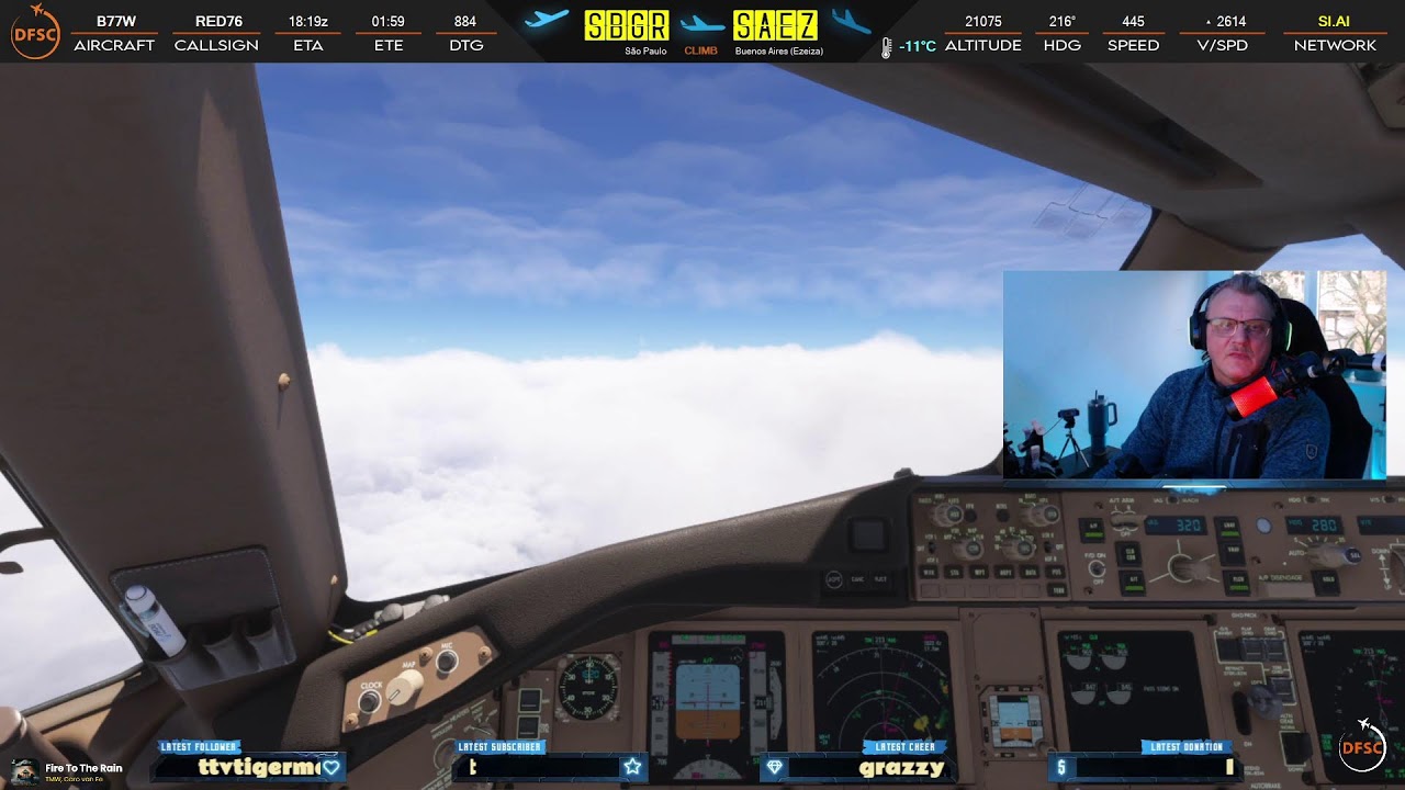 SBGR to SAEZ | Chill Stream | sayintentions