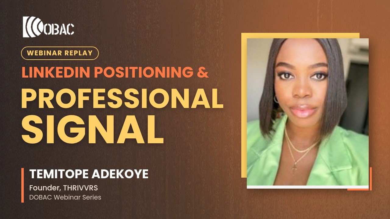 LinkedIn Positioning and Professional Signal with Temitope Adekoye
