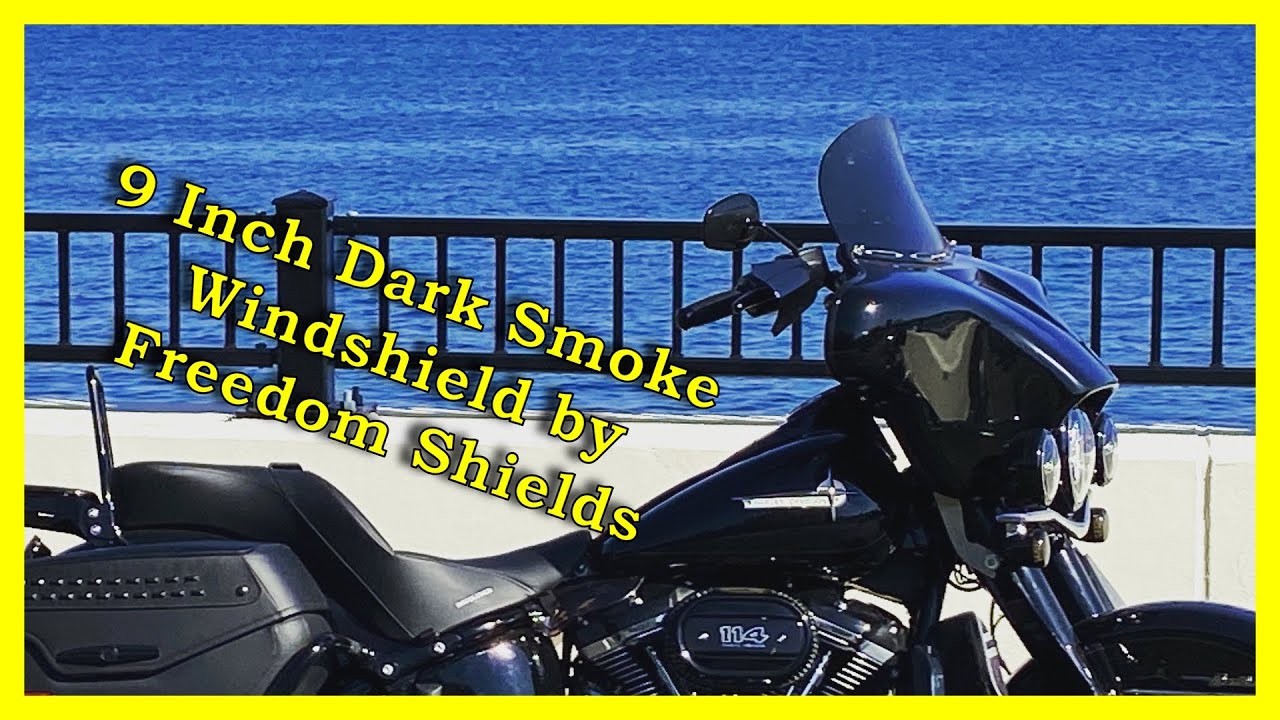 9 inch Dark Smoke Windshield by Freedom Shields