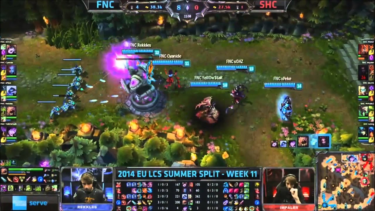 FNC vs SHC - Amazing snipe by Rekkles as Kog'maw