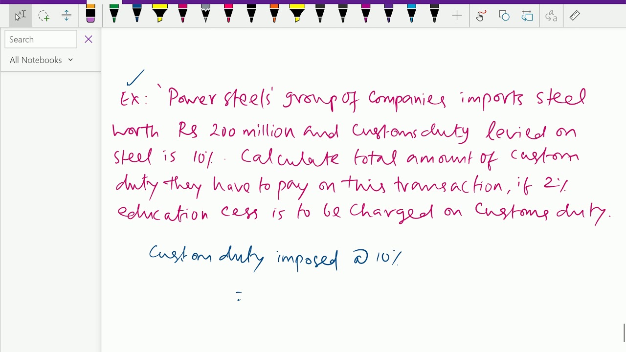 Business mathematics : - ( Customs Duty ; Solving problem ) - 55.