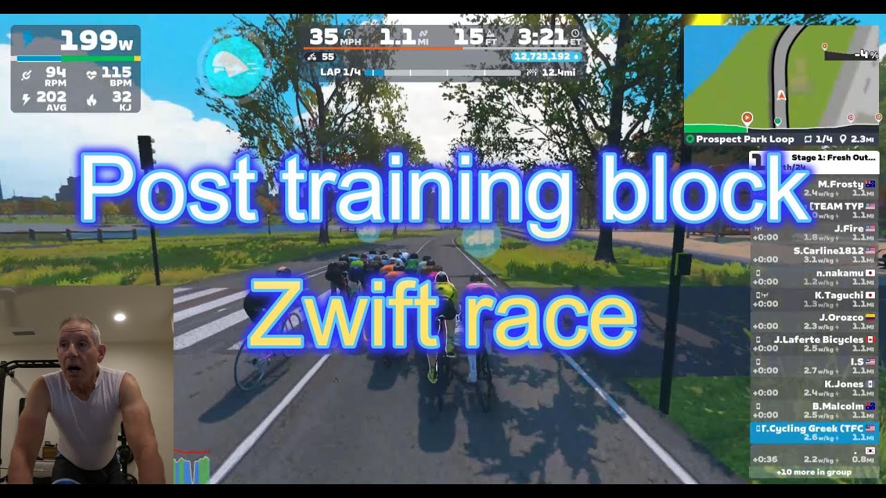 Post training block Zwift race