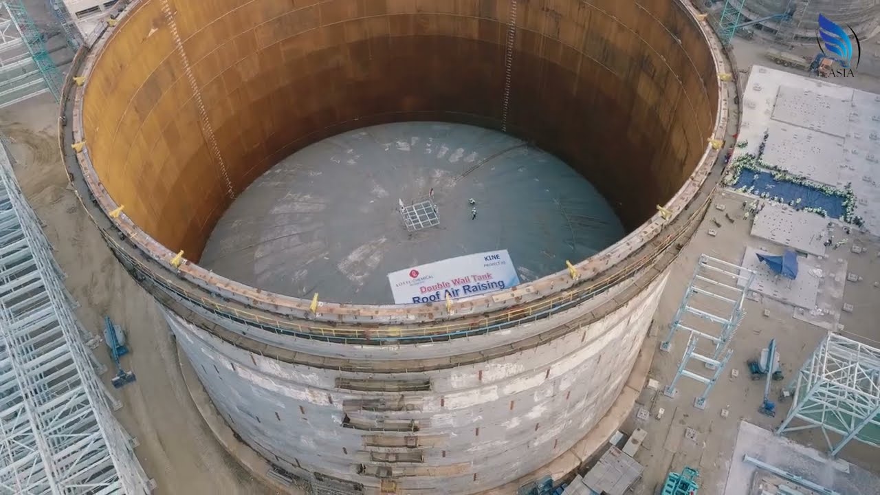 AT-Asia ROOF AIR RAISING DOUBLE WALL TANK 90.000 MT || LINE PROJECT - CILEGON, INDONESIA ||