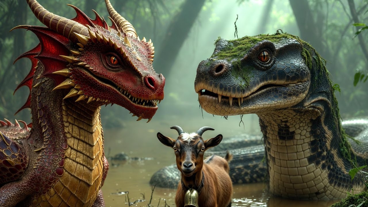 Dragon Giant Snake Become Friends dragon roar sound effect
