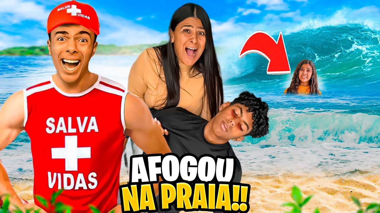 LORENA E GABRIEL SE AFOGARAM NA PRAIA DE MIAMI! *virei salva vidas por 24h