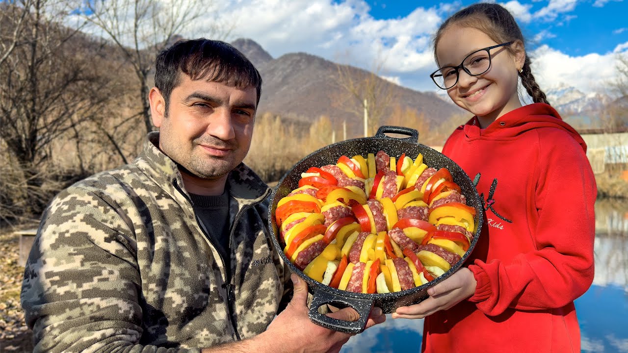 Чудесный день в райской деревне! Лала и шеф-повар Аббасов готовят вкусное блюдо
