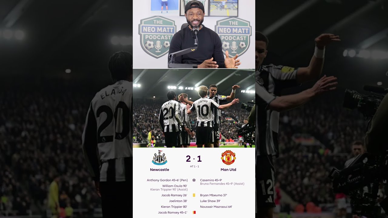 Turns out 10-man Newcastle is still one man too many for Manchester United. 😂