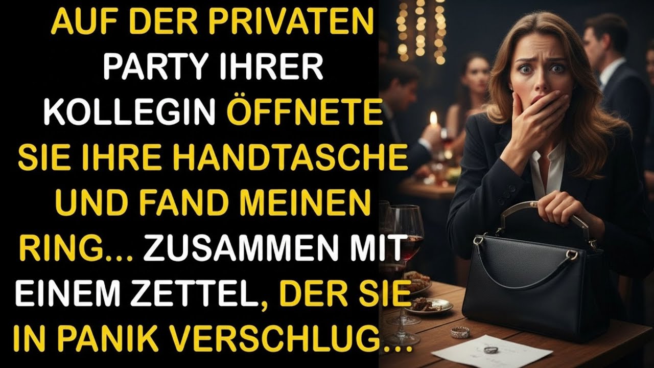 🔥AUF DER PARTY IHRER KOLLEGIN FAND SIE MEINEN EHERING – UND EINEN ZETTEL, DER SIE IN PANIK VERSCHLU