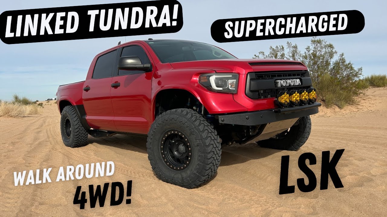 Walk around video of a LINKED, Long Travel, 4WD, SUPERCHARGED, Tundra Prerunner!