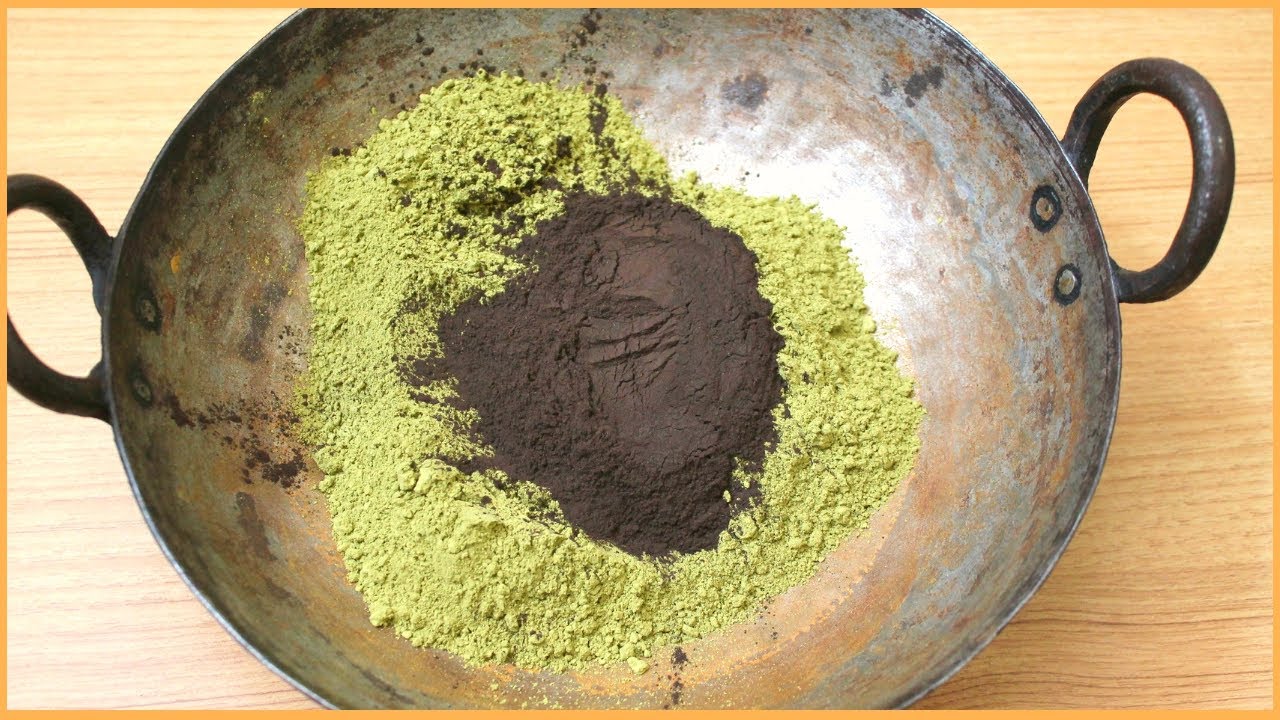 How To Colour Your Hair Naturally At Home - 100 % Natural Black Colour With Henna