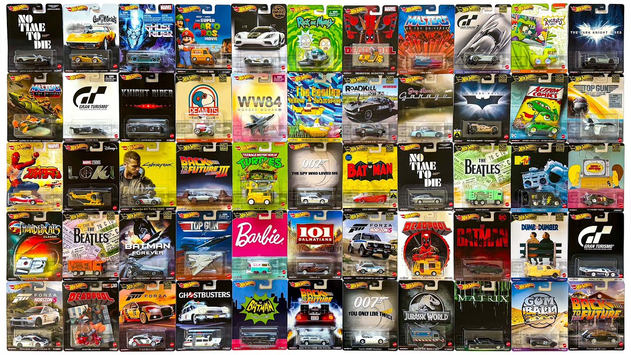 Открываем более 50 коллекционных игрушечных машинок Hot Wheels Premium Entertainment!