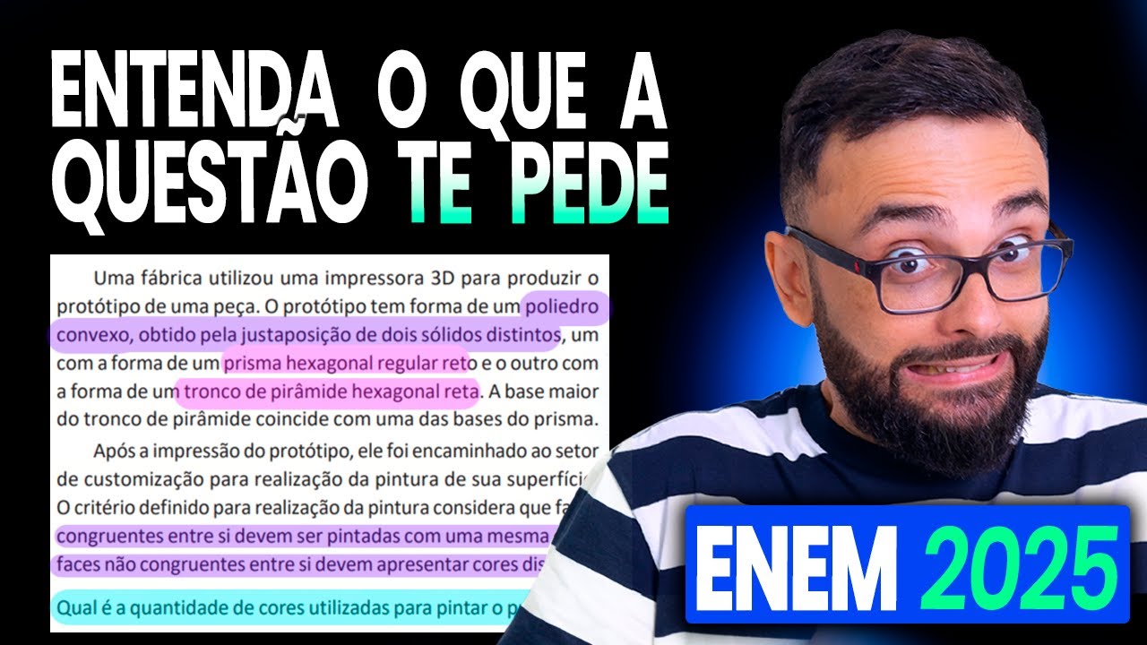 Resolução Enem 2025 - Prova amarela 141 - Uma fábrica utilizou uma impressora 3D para produzir