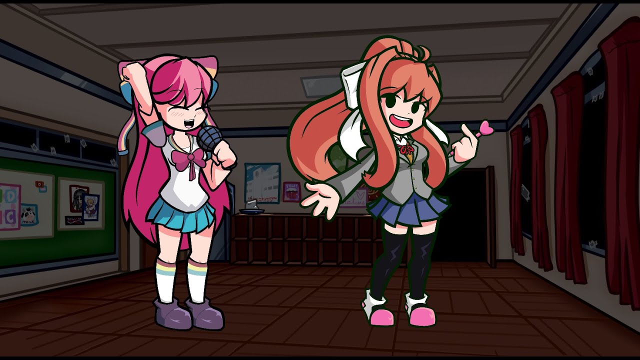 Friday Night Funkin': Love Failure (Glitcher Monika Mix) (Plus) (But Giffany And Monika Sing It)