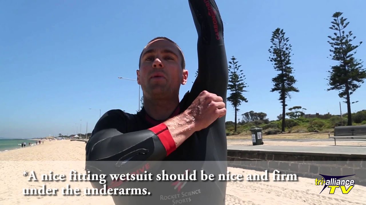 How to correctly put on a wetsuit