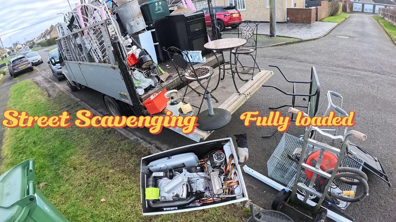 street scavenging fully loaded #streetscrapping #scrapman