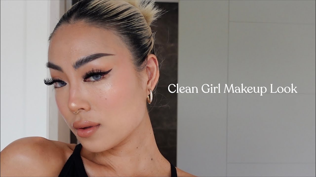 Clean Girl Makeup | everyday makeup tutorial, grwm, makeup for asian eyes, lash extensions