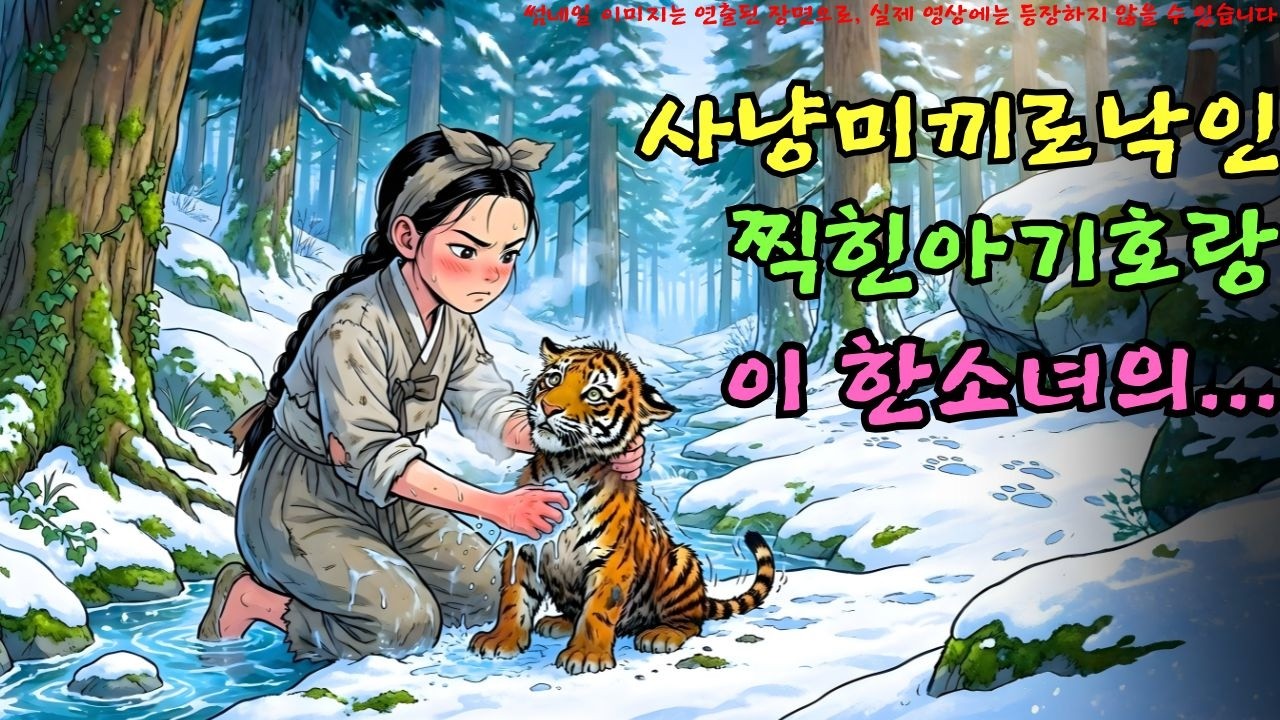 👌잠자기전 듣는 옛날이야기 1시|사냥 미끼로 낙인찍힌 아기 호랑이, 한 소녀의 손이 운명을 바꾸다ㅣ옛날이야기 ㅣ민담 ㅣ오디오북ㅣ전설ㅣ설화 ㅣ야담