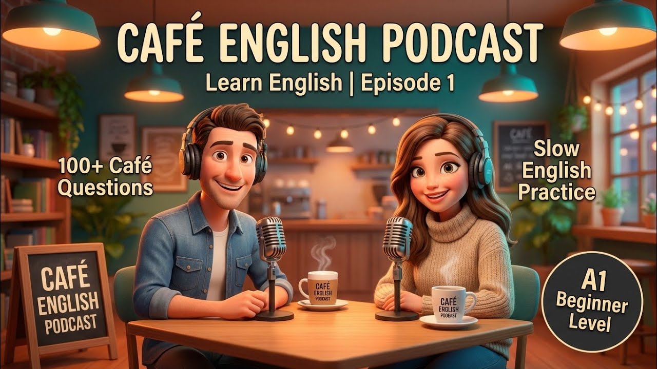 Café English Conversation for Beginners | Order Coffee in English | A1 Level Listening Practice
