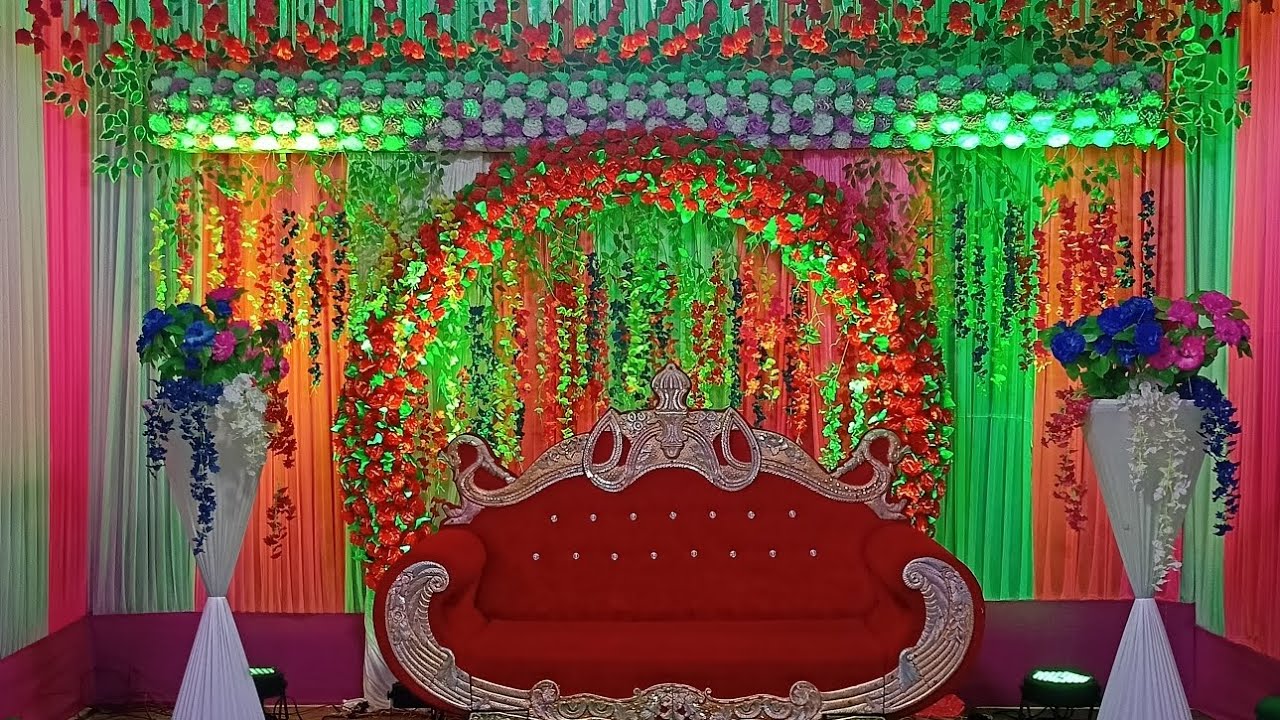 MARRIAGE STAGE DECORATION IDEAS / @Kalimaarts7699