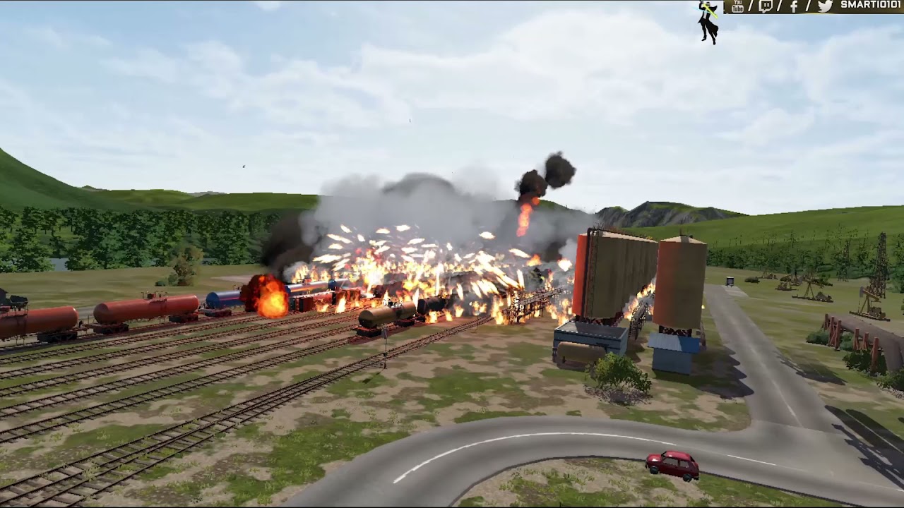 Derail Valley - Oil Well Central - just a little explosion :-3 xD (reupload)