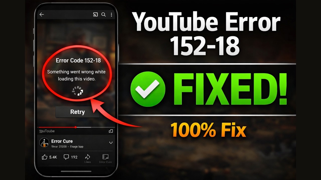 Как исправить ошибку YouTube с кодом 152-18