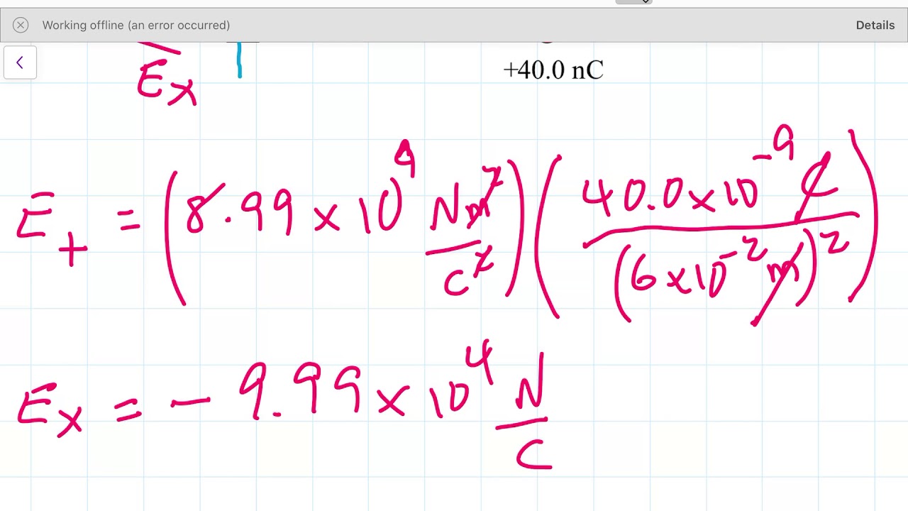 Components of electric field
