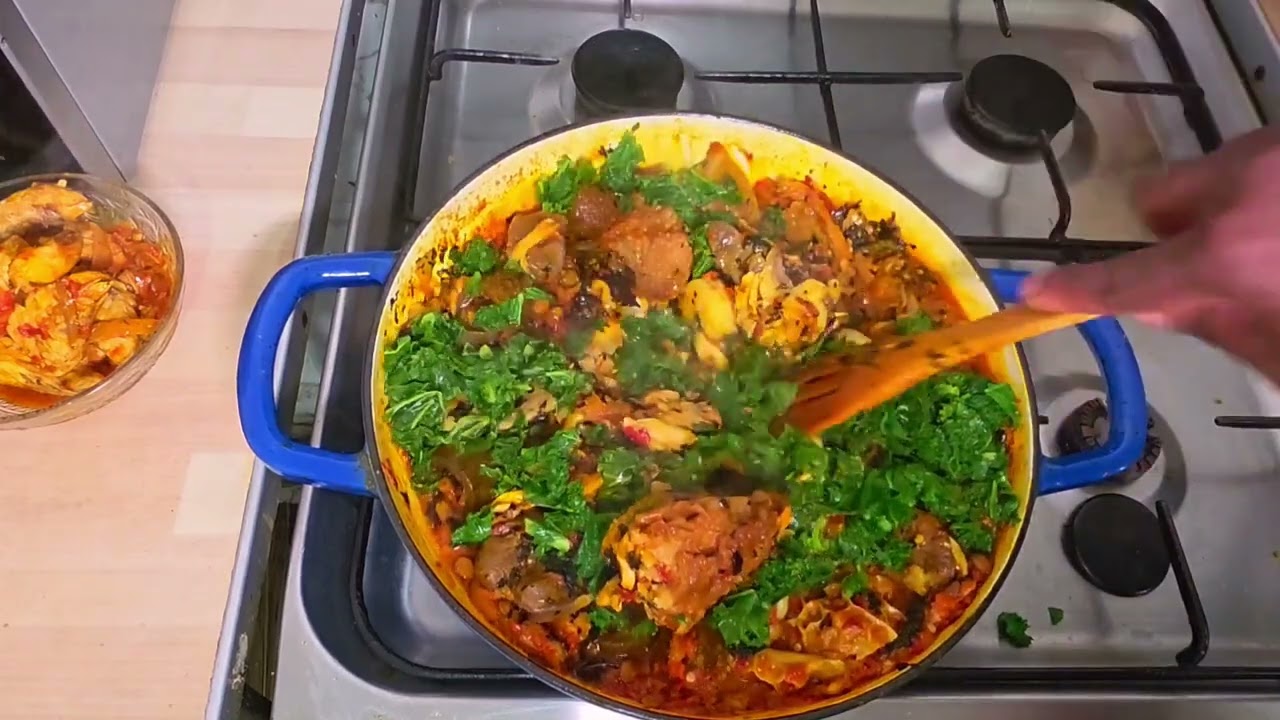 Ramadan iftar meal, Nigerian vegetable soup, pounded yam recipe, African Ramadan food, iftar cooking