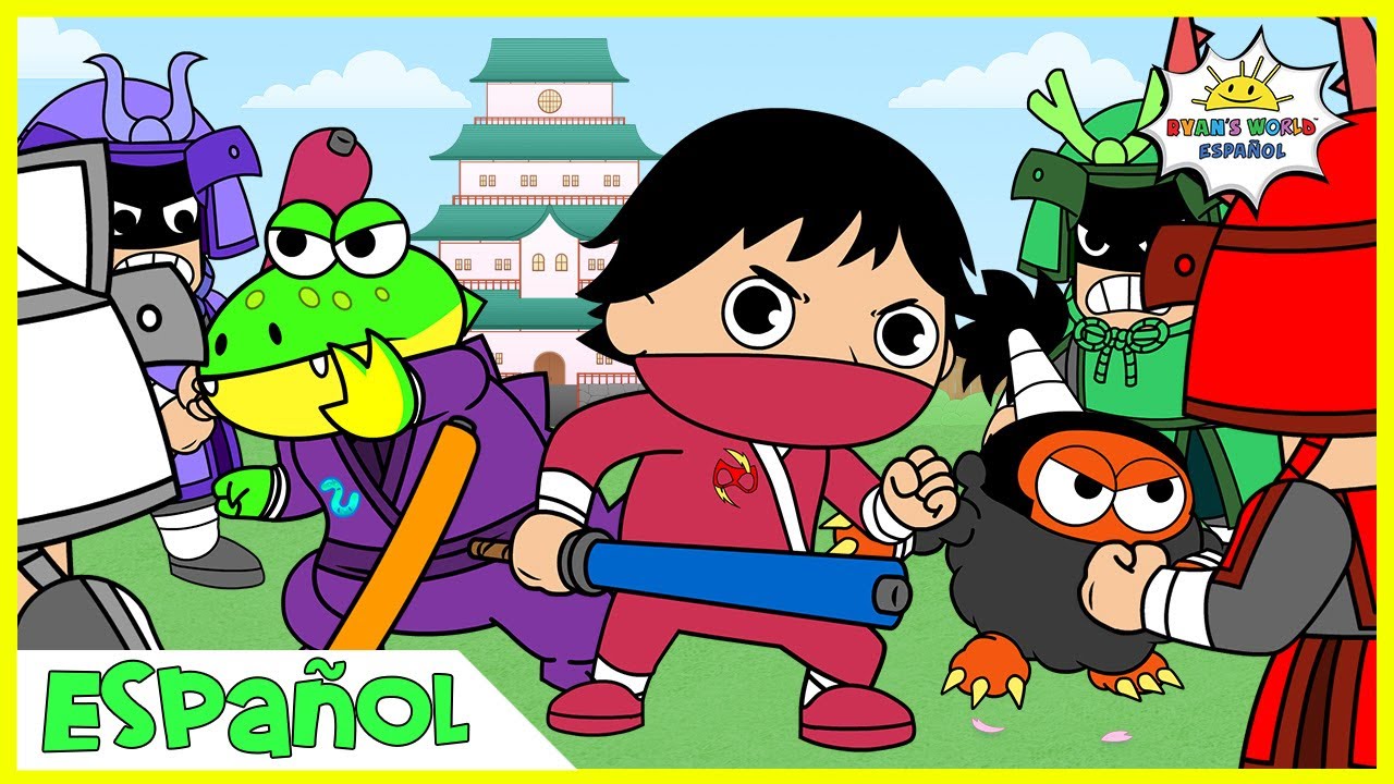 Misión de espías para niños Ryan Ninja  Animación de dibujos animados para niños con Ryan's World