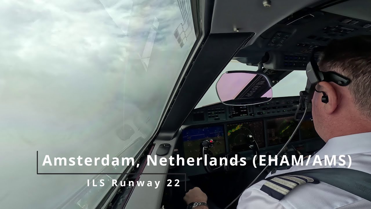 Landing Amsterdam-Schiphol, Netherlands (EHAM/AMS) - Gulfstream G650 (Thunderstorms and Heavy Rain)