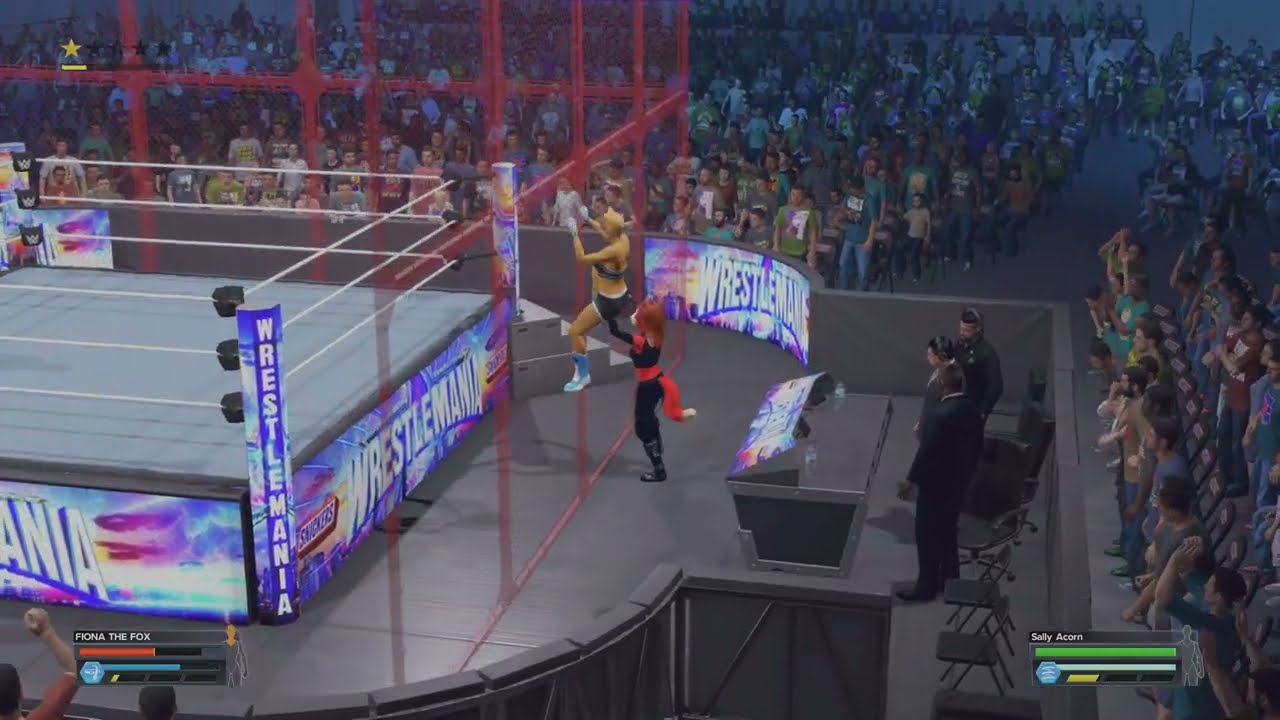 #WRESTLEMANIA HELL IN A CELL MATCH: SALLY ACORN VS. FIONA FOX