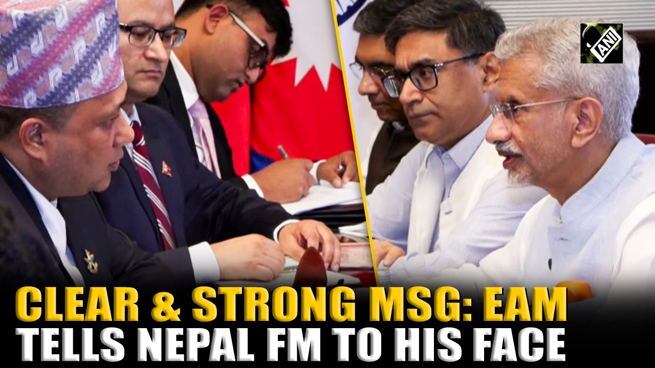 WATCH: EAM Jaishankar tells this &ldquo;clear & strong&rdquo; message to Nepal FM Shishir Khanal to his face