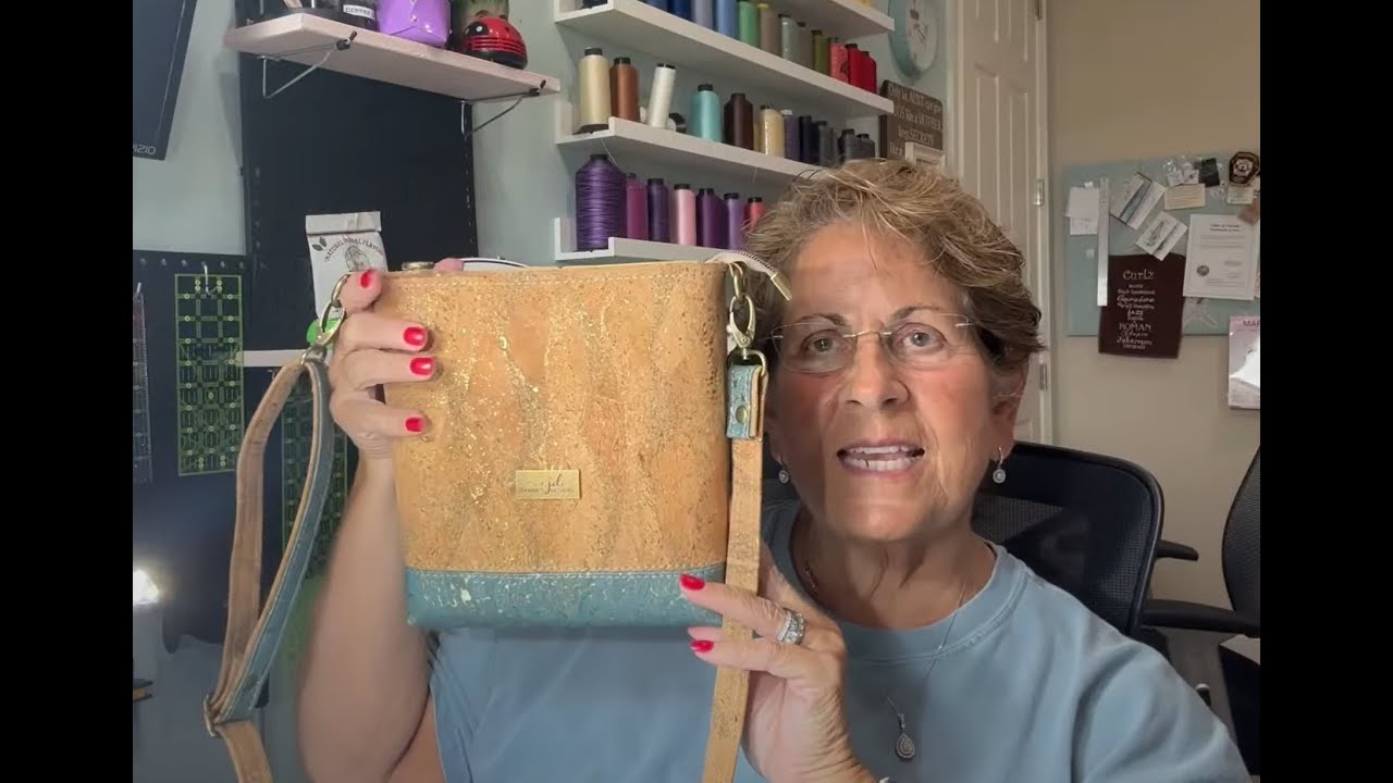 Mini Box Tote in Cork a pattern by Sewgnar