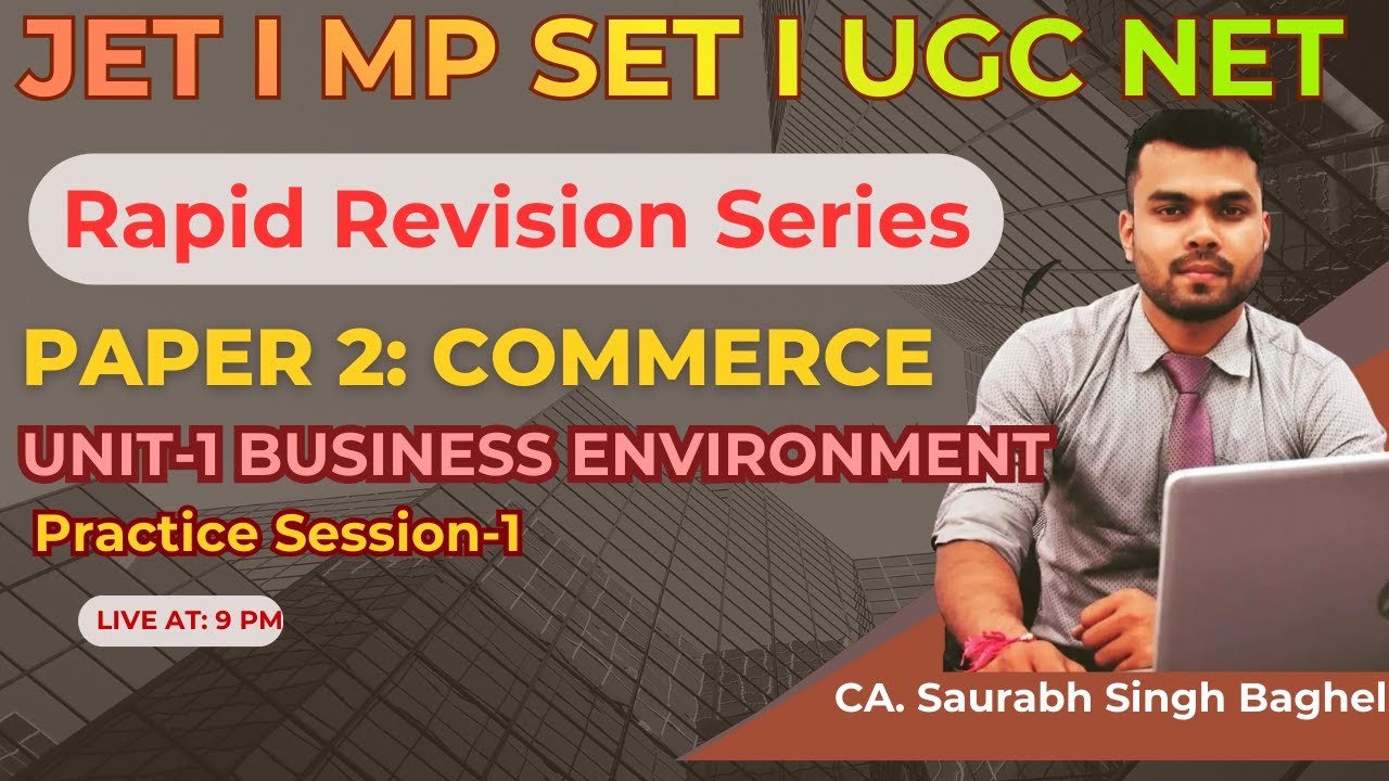 Jharkhand Eligibility Test (JET) 2026 |Paper 2 Commerce |Rapid Revision Session -1