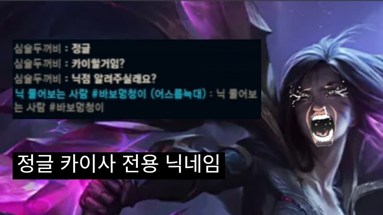 카이사 정글 전용 닉네임