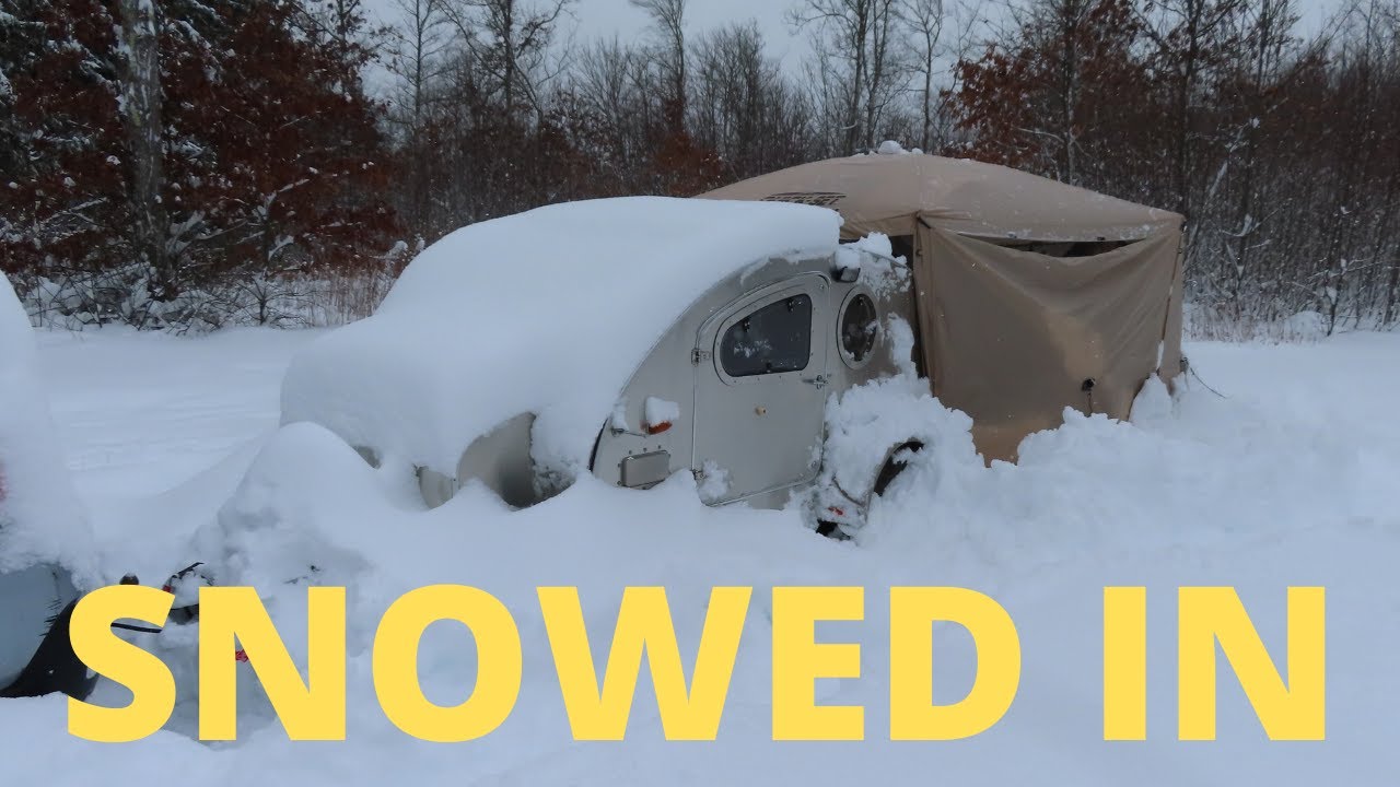 SNOWED IN Teardrop Trailer Propex HS2000 Vistabule