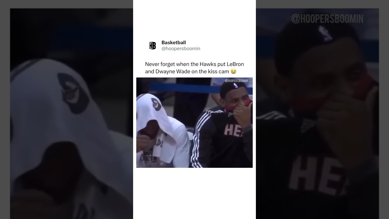 LeBron & Wade on KISS CAM 😂🔥 #shorts #nba
