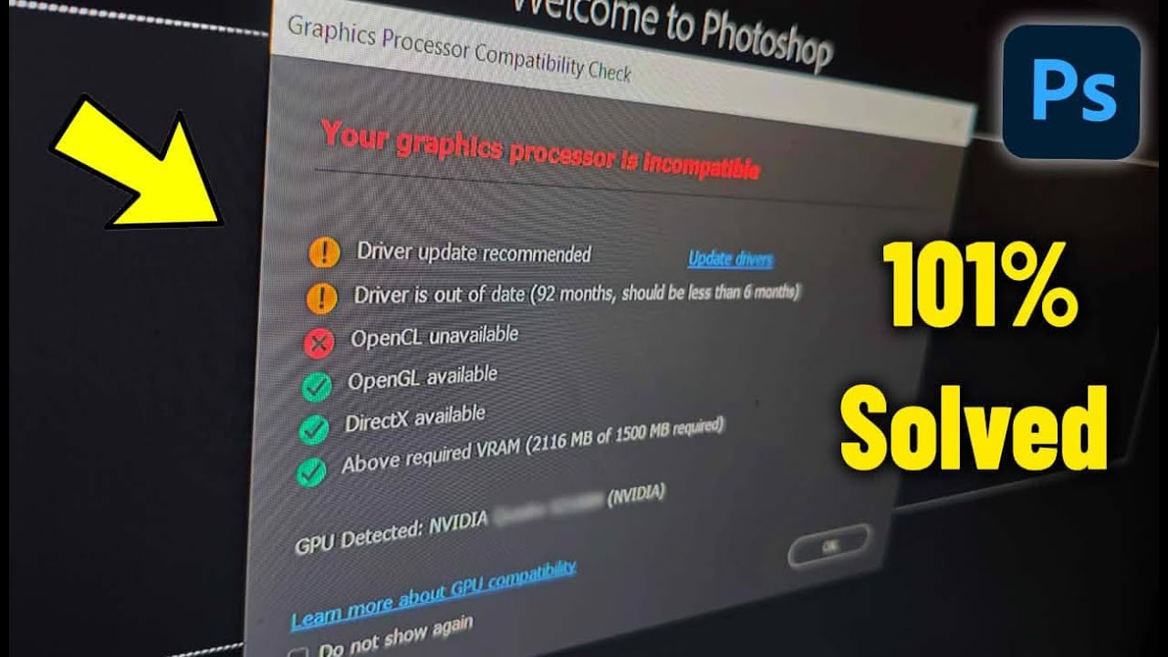 Как исправить ваш графический процессор несовместим в Photoshop 2023 / 22 ✅