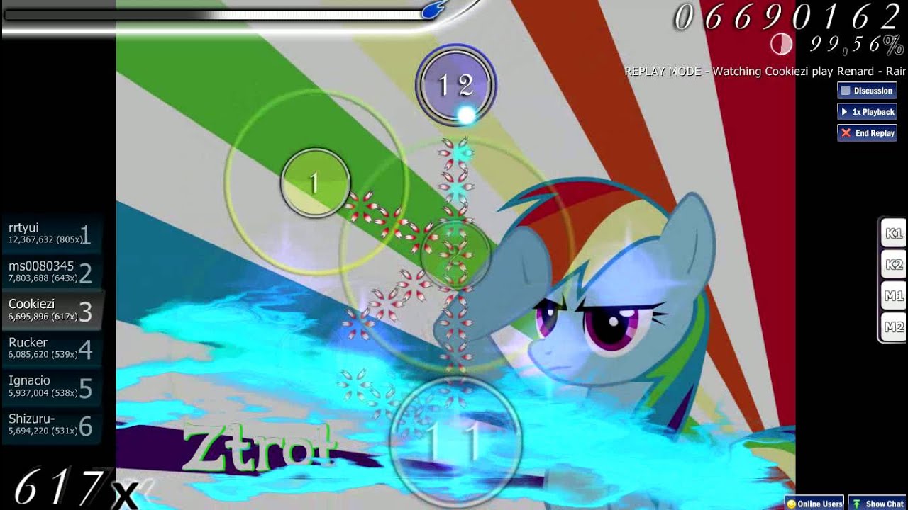 [osu!] - Cookiezi Plays - Renard - Rainbow Dash Likes Girls Stay Gay Pony Girl [A]