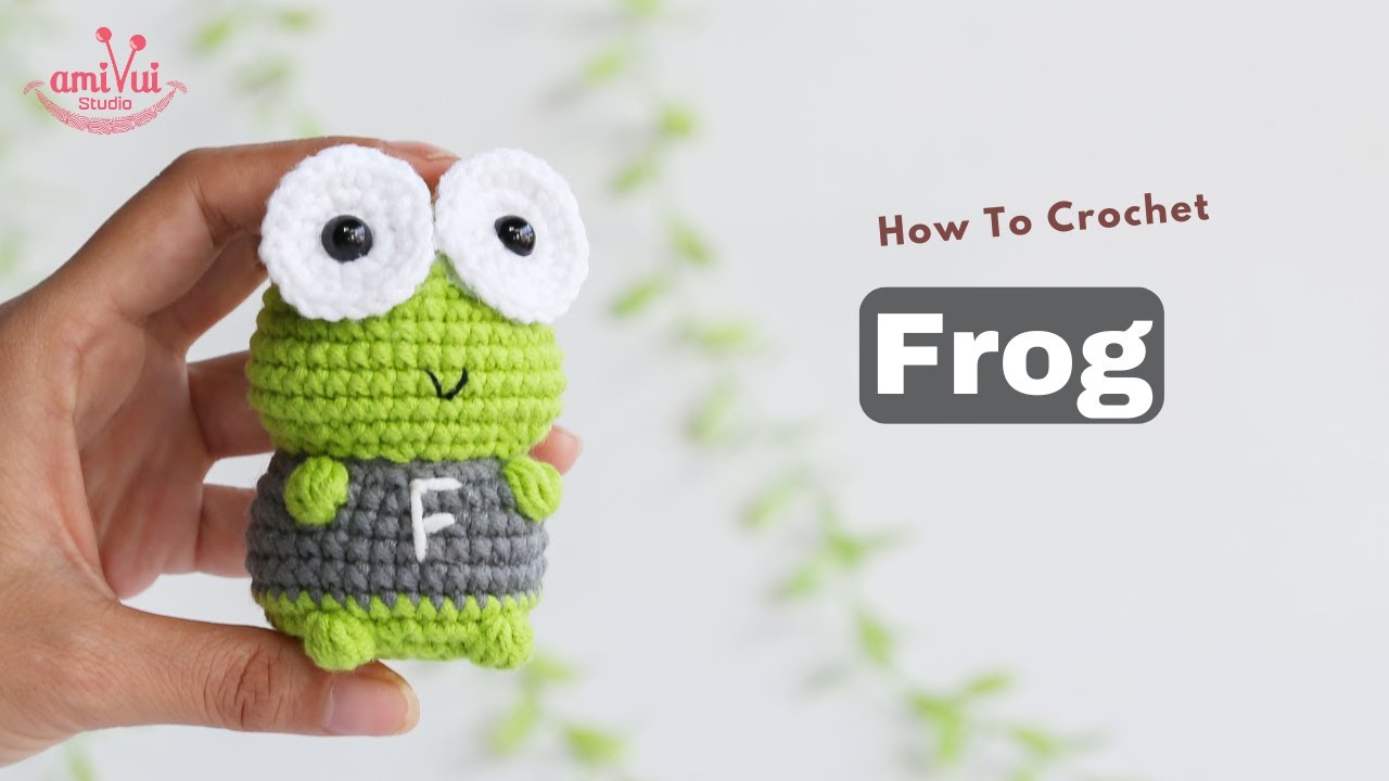 #442 | Amigurumi Frog | Crochet No Sew | Amigurumi Beginner Tutorial | AmivuiStudio