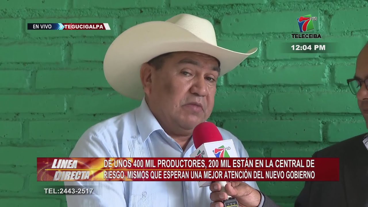 De unos 400 mil productores, 200 mil están en la central de riesgo en Honduras