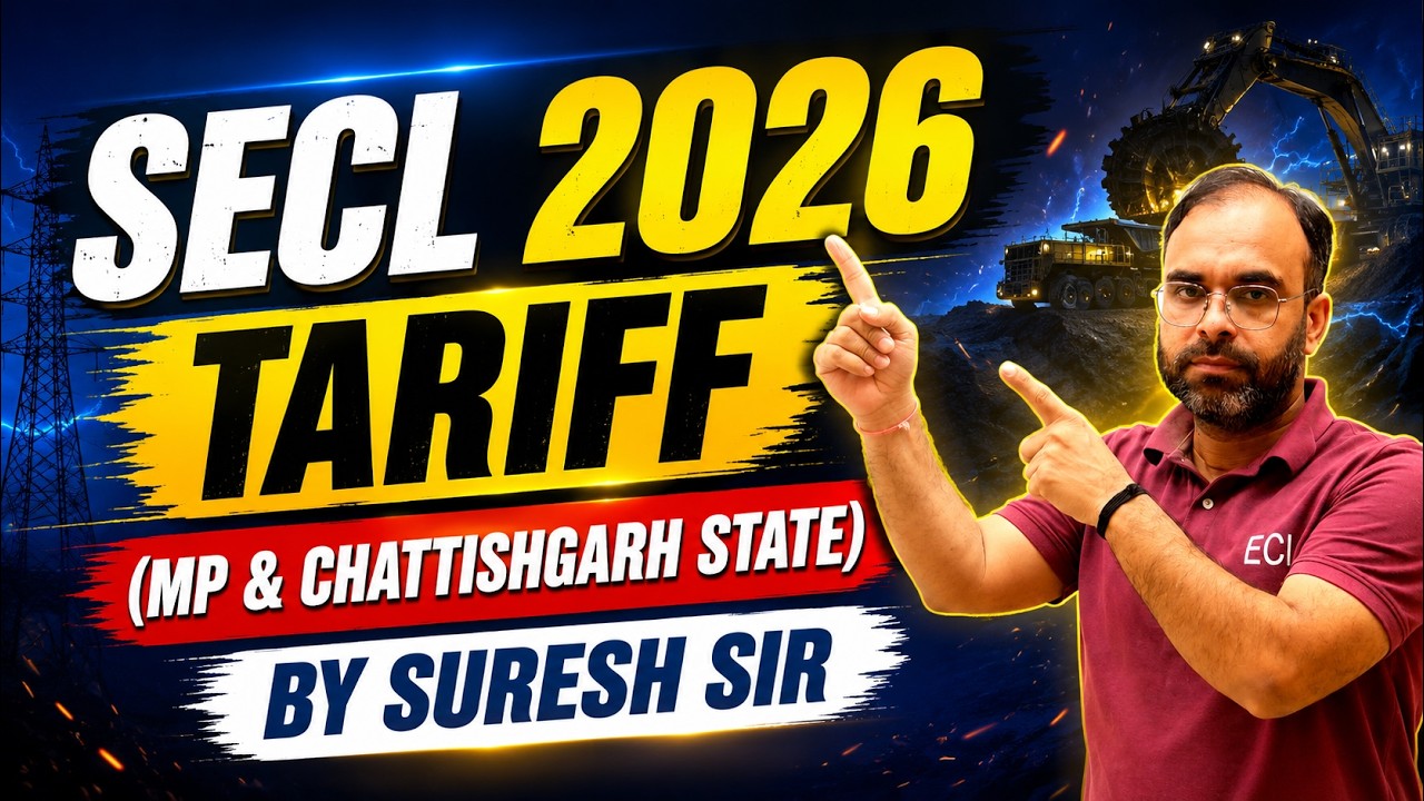SECL 2026 | TARIFF ONE SHOT 🔥 | EXTRA TOPICS |  #electrical  #sscje #secl  #rrbje