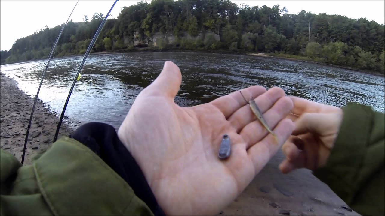Dropshot Walleye Fishing 10/3/2015 [Wisconsin Dells Dam, Wisconsin River]