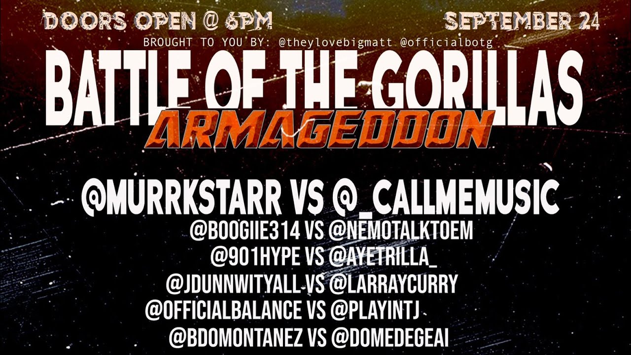 Battle of the Gorillas “Armageddon”  PART 1: No-Bet Battles