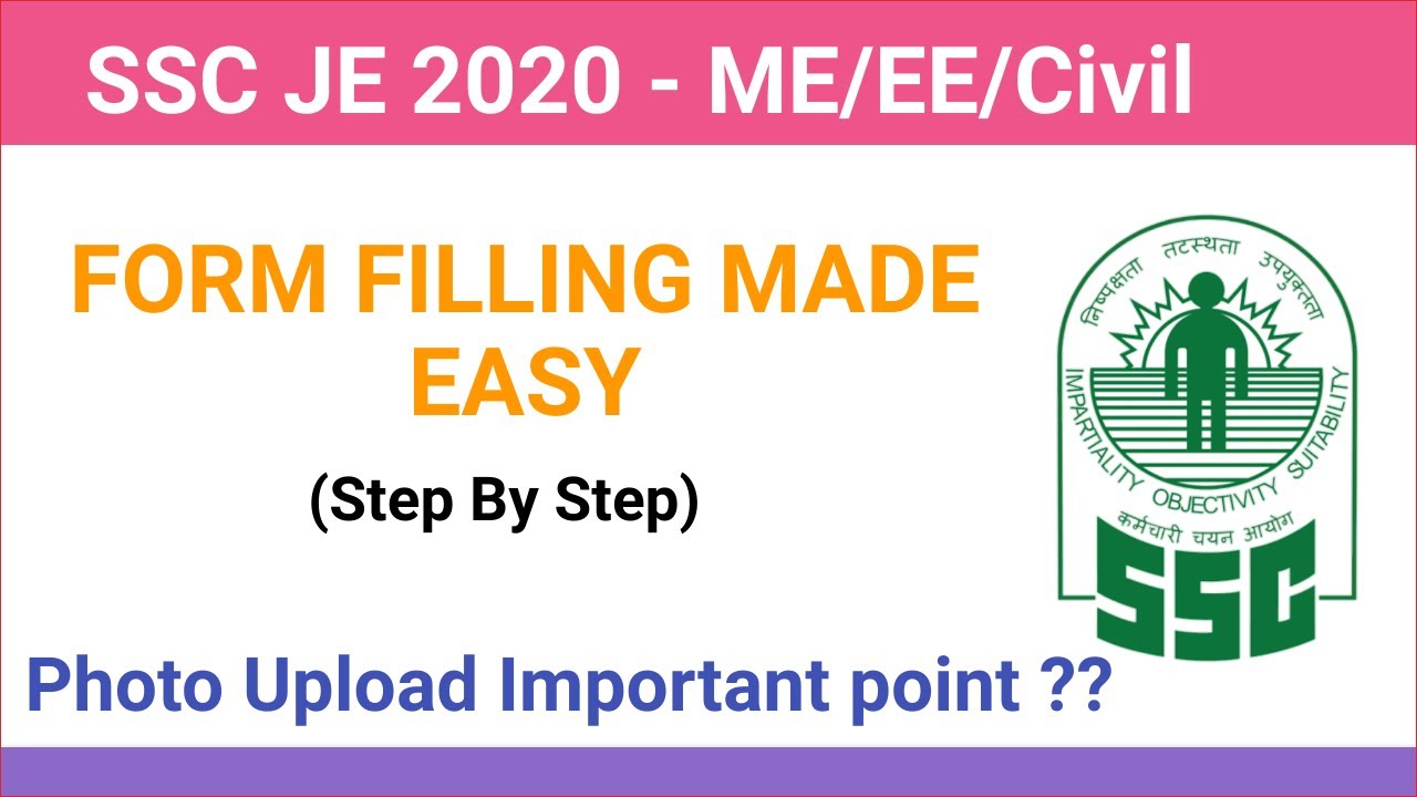 SSC  JE 2020 Recruitment 🔥 ( FORM Filling Ssc Je made easy )