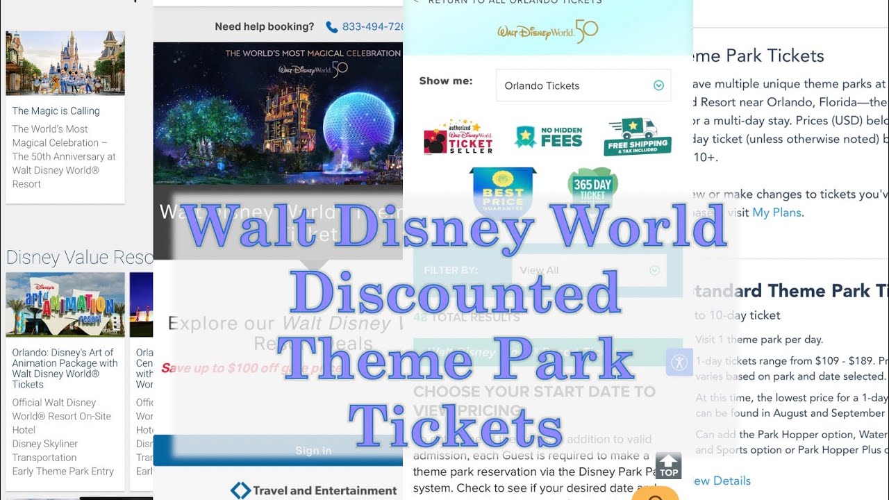 Discounted Tickets to Walt Disney World