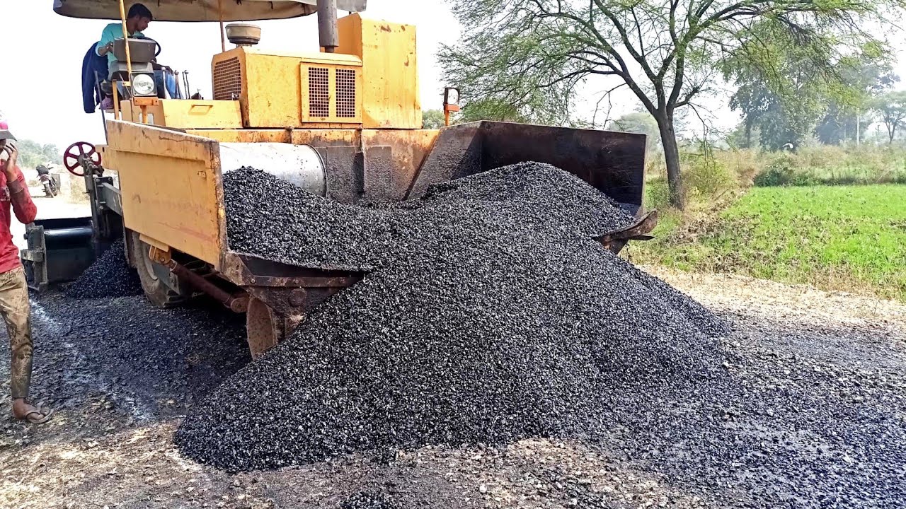 Wonderful Village Road Construction By Asphalt Driveway Grader And Grading Gravel Equipment Machine